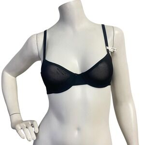 Aerie Smoothez Microfiber Unlined Balconette Bra Black 34B Underwire NWT